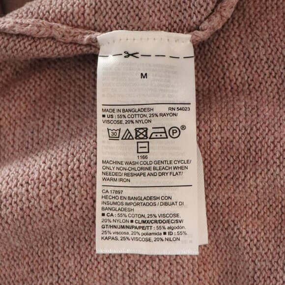 Old Navy Womens Pink Sz M Open Front Knit Long Sleeve Comfy Cardigan Sweater - Picture 9 of 9